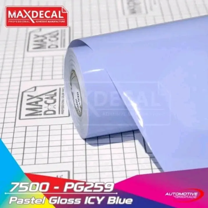 skotlet MAXDECAL pastel ice blue glosy per satu meter