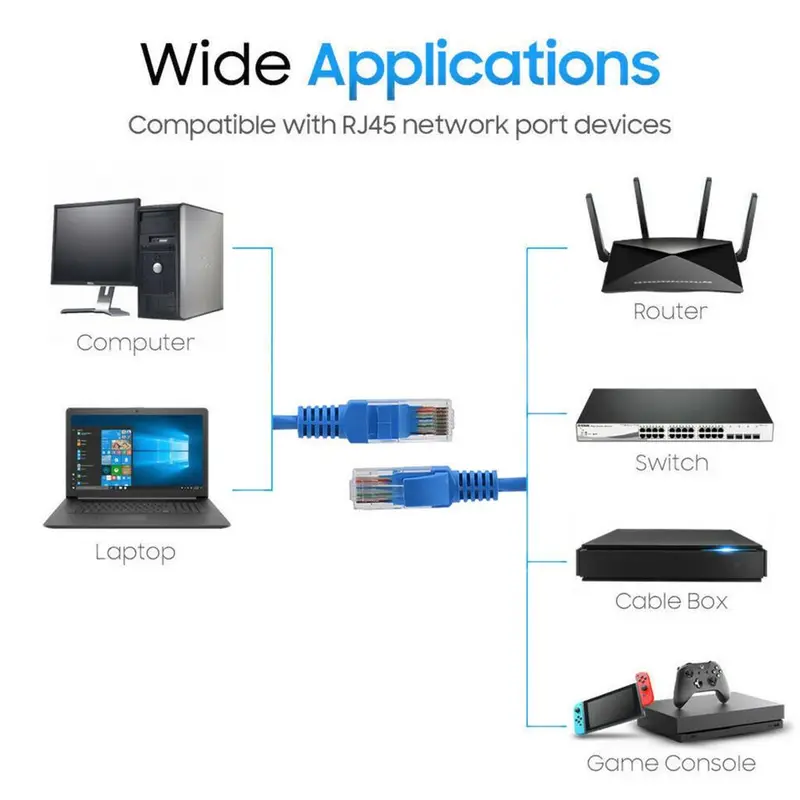 Kabel LAN Outdoor FTP CAT5 Kabel UTP 30 Meter Pabrikan Hight Quality BIRU ABU Computer Router 5
