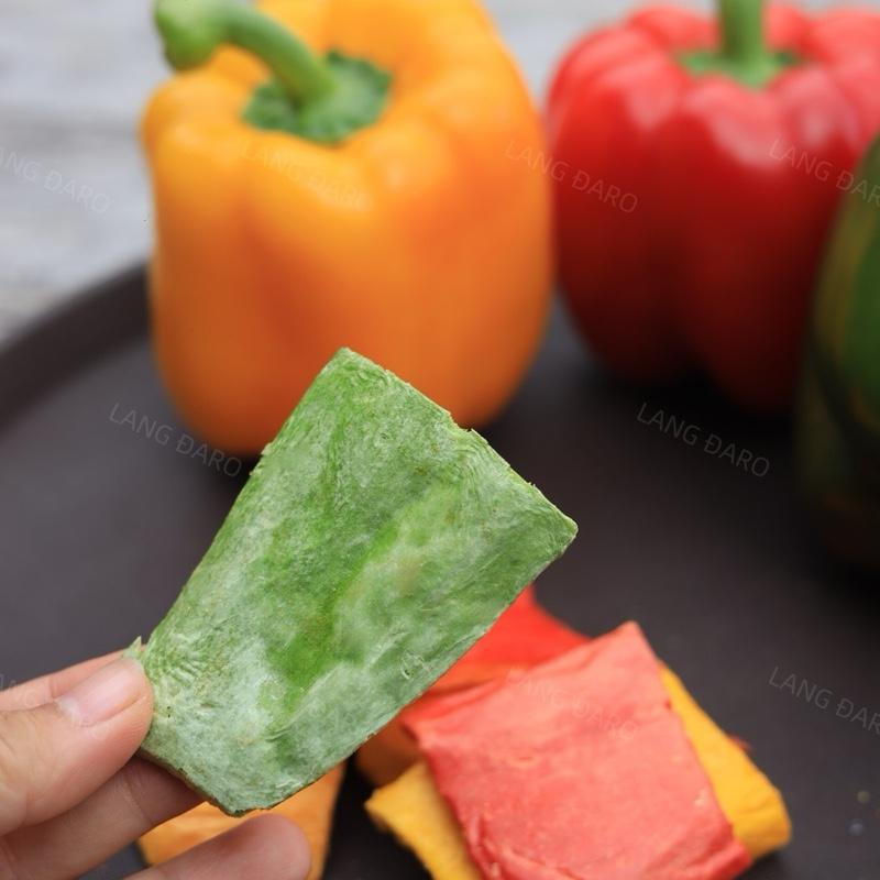Ớt chuông ngọt sấy thăng hoa [Đaro Food] - Snack vitamin, không gia vị, túi 100gr 6