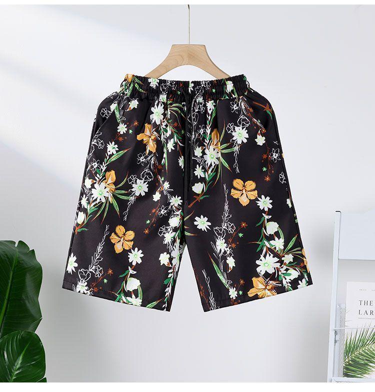 Product Introduction of ชุดฤดูร้อนของผู้ชาย, วัสดุผ้าไหมน้ำแข็ง, ชุดแขนสั้น, อินเทรนด์, พลัสไซส์, ชุดสองชิ้น, สไตล์ชายหาดลำลอง, เสื้อคู่การ์ตูนและลายดอกไม้ 9