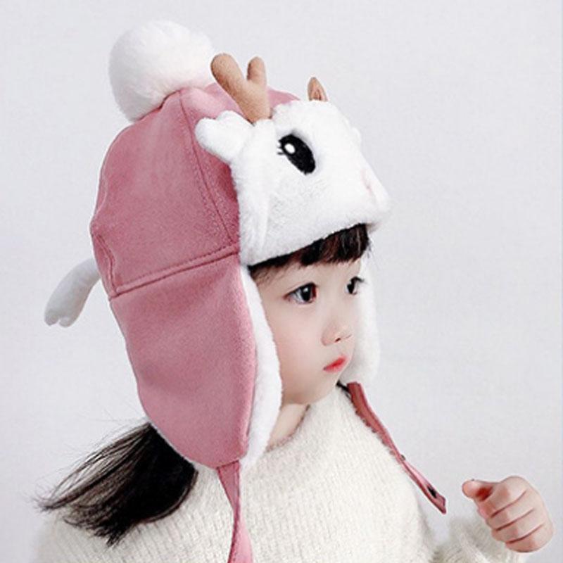 Product Introduction of Winter Thicken Kids Hats Children Russian Cartoon Faux Fur 7