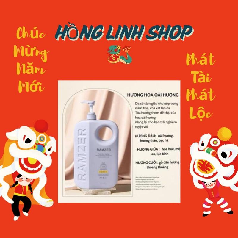 Sữa Tắm hỗ trợ làn da trắng sáng hương nước hoa nội địa Trung (1000ml/chai) - HT74