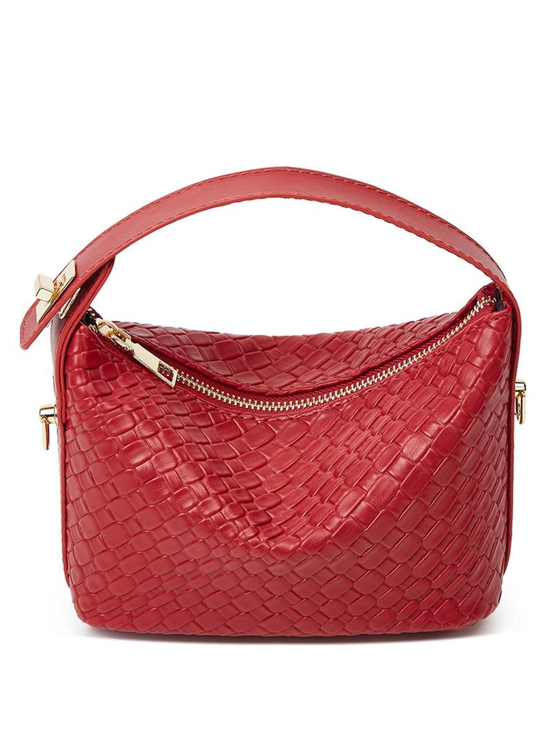 Product Introduction of Women's Fashionable Woven Handbag, Casual Solid Color Shoulder Bag for Daily Used, Trendy All-match Commuter Bag, Girl Fashionable Shopping Bag 5