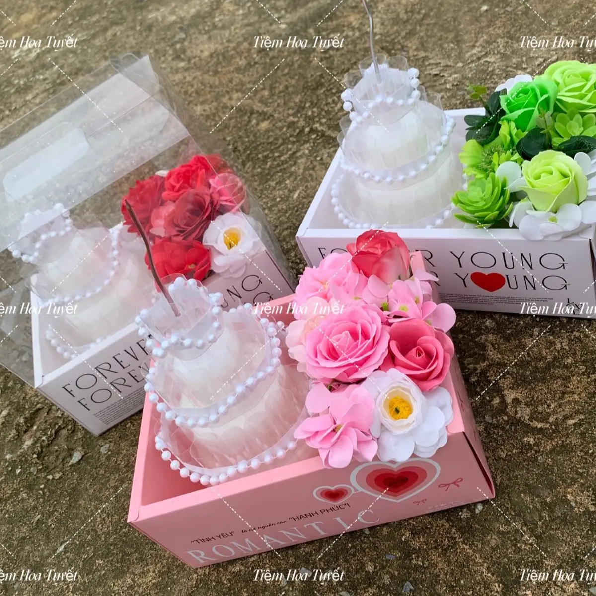 ￼[Healthy Cake] Hộp bánh hoa cao cấp tự bỏ ti ền 30 tờ