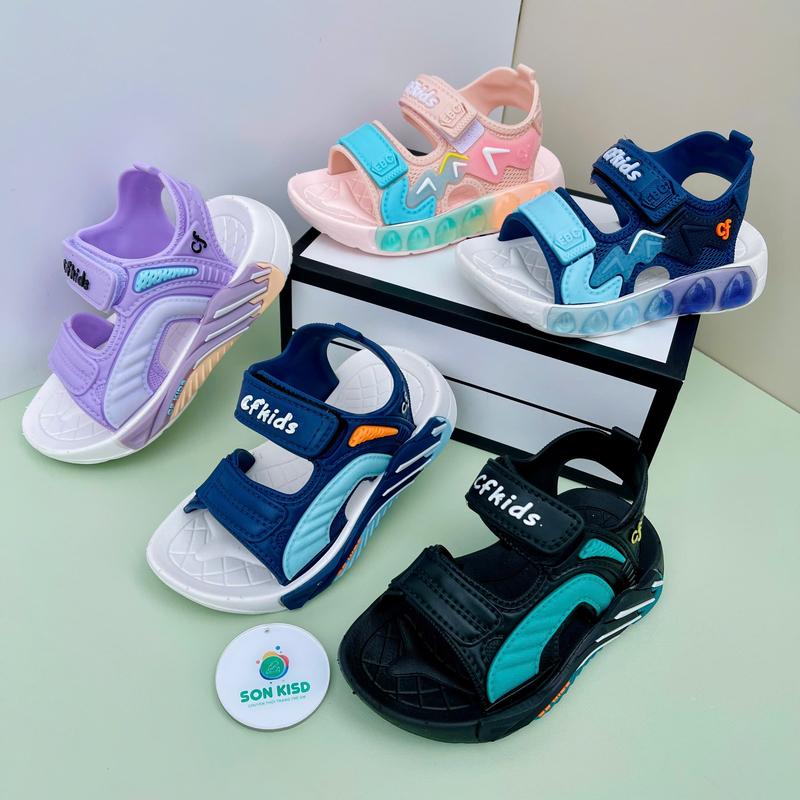 Dép Quai Hâu Sandal Quai Dán Mới Cho Bé Trai Bé Gái Từ 1-10 Tuổi Chất Liệu Nhựa PVC Kháng Nước Chống Trơn Trượt Cho Bé Đi Học Đi Chơi