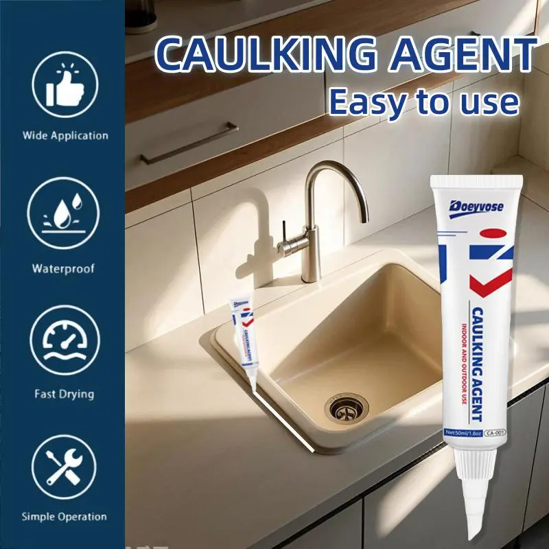 Multipurpose Tile & Countertop Caulking Agent, Waterproof & Mildew Proof Sealant, Easy To Use Sealant for Home & RV Use 5