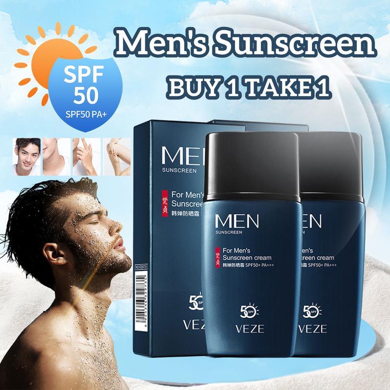 Kem Chống Nắng Nam, Fanzhen, Kem Chống Nắng Hàng Ngày, Với SPF 50 + PA + + +, Bảo Vệ UVA / UVB, 45g, Kem Dưỡng Da Chống Nắng Và Ẩm, Thích Hợp Cho Da Mặt Và Cơ Thể, Kem Bảo Vệ Da, Kiểm Soát Dầu, Dưỡng Ẩm, Kem Chống Nắng Mặt, [Ưu Đãi Mua 1 Tặng 1] 0