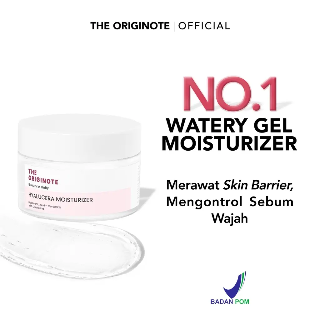 The Originote Hyalucera Moisturizer Gel 50ml Pelembab Wajah Memperbaiki Skin Barrier dan Menghidrasi Kulit with Hyaluronic Acid ceramide
