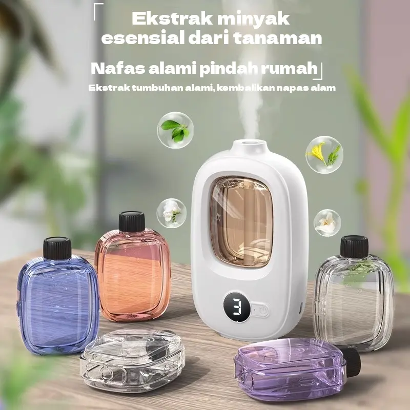 Humidifier Diffuser Aromaterapi Mini Aromaterapi Pewangi Ruangan LED Otomatis/LED Otomatis Dinding Aromaterapi Mini Humidifier Diffuser Aromaterapi Pewangi Ruangan 5 Mode Spray Pengharum Otomatis 0