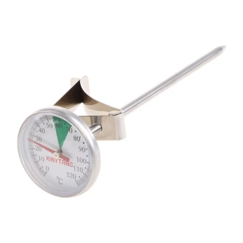 Termometer Dapur Keluli Tahan Karat, dwPortable, untuk Memasak Makanan, Susu, Kopi, dengan Probe