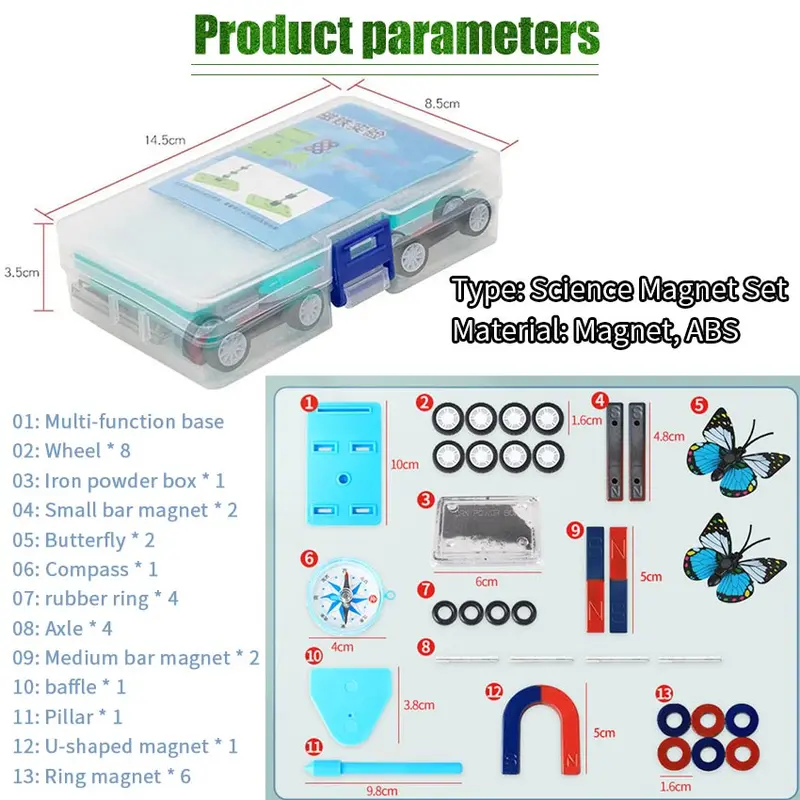 Science Magnet Set / Magnet Mainan Edukasi Praktek Sekolah Komplit Berbagai Macam Eksperimen Dapat Dilakukan 1