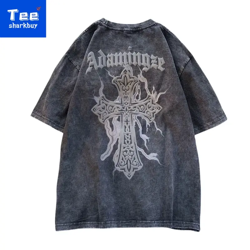 Áo Thun Nam Mỹ Cổ Điển Tay Ngắn, TEESHARKBUY, Thời Trang Mùa Hè