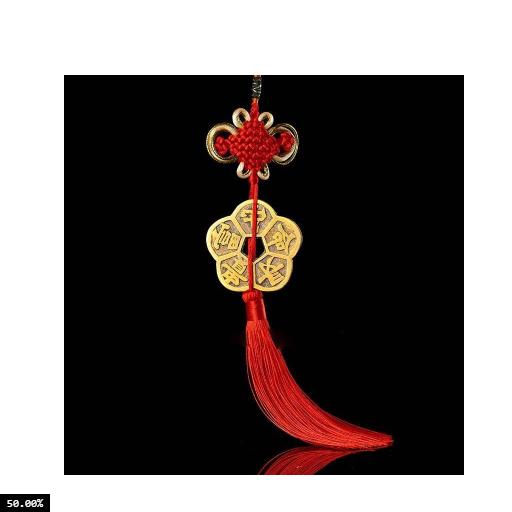 Đồng tiền hoa mai có dây buộc - Hoa mai kim tiền bằng đồng thau 0