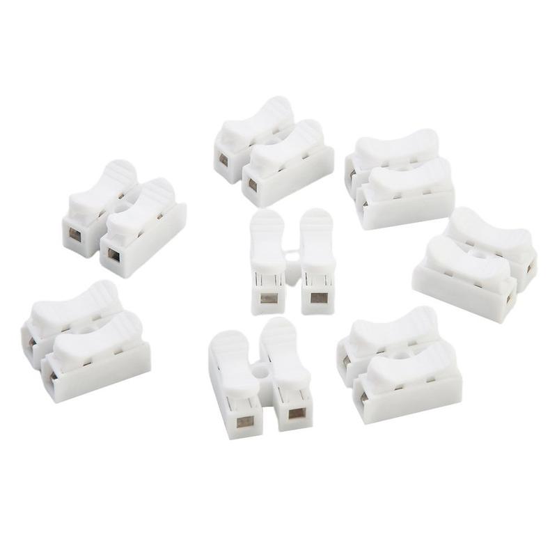 30Pcs CH2 Spring Quick Wire Connector Cable Clamp Terminal Block LED Strip Light 8