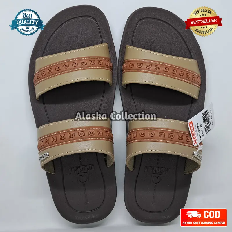 SENDAL SELOP PRIA BAN 2 NECKERMANN LV-9352 INVORY Karet 0