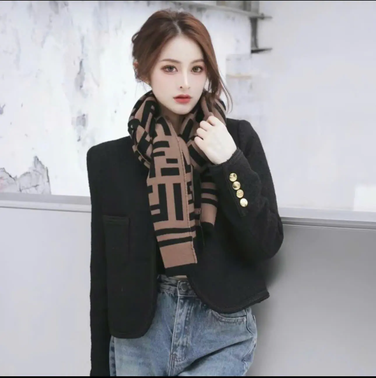 Khăn Choàng Cổ Chất Len Ép Mềm Size 65cm X 190cm - Nam - Nữ