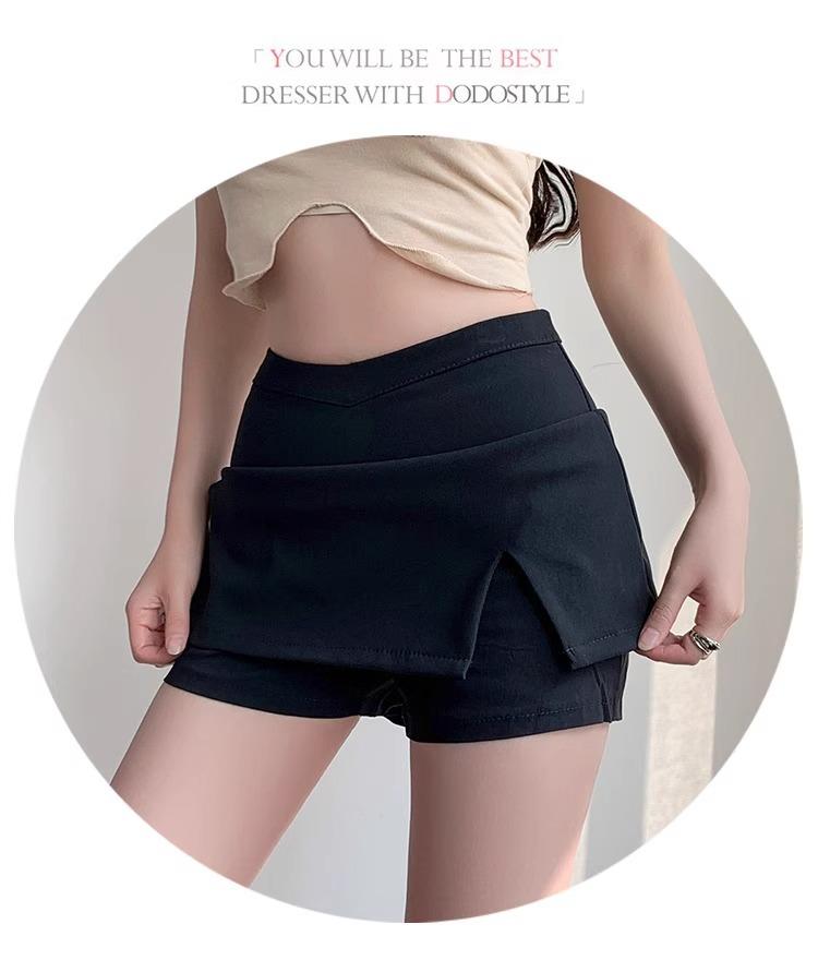 Product Introduction of Black midi skirt for women, spring new style, sexy and sexy girl, high waist, tight fitting, hip hugging skirt, pure desire style, A-line ultra short skirt 19