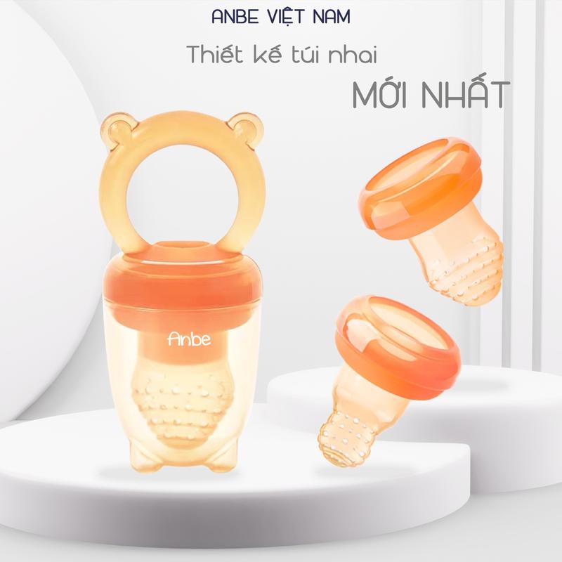 Túi Núm Nhai Hoa Quả Silicon Cho Bé Tập Ăn Dặm Chống Hóc Kiểm Định An Toàn ANBE Việt Nam