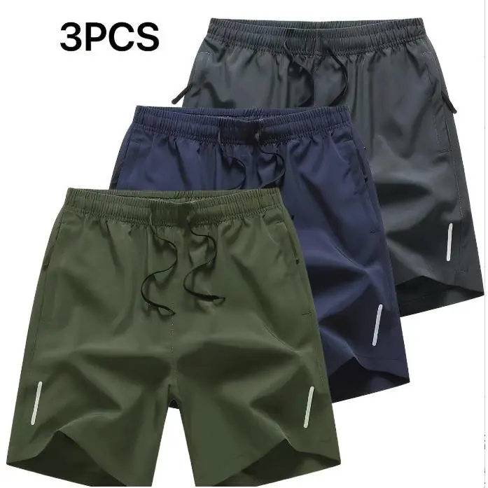 4 Piezas Pantalones Cortos Deportivos para Hombre Tallas XXS-3XL Secado Rápido con Bolsillo con Cremallera - Foto 8