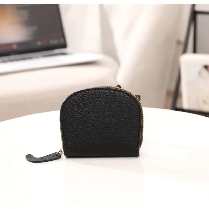 Ví Đựng Thẻ Mini, Thiết Kế Hình Mèo Hoạt Hình Dễ Thương, Da PU Siêu Mỏng, Có Khóa Kéo, Thích Hợp Cho Phụ Nữ Và Trẻ Em Gái, Chủ Thẻ 5