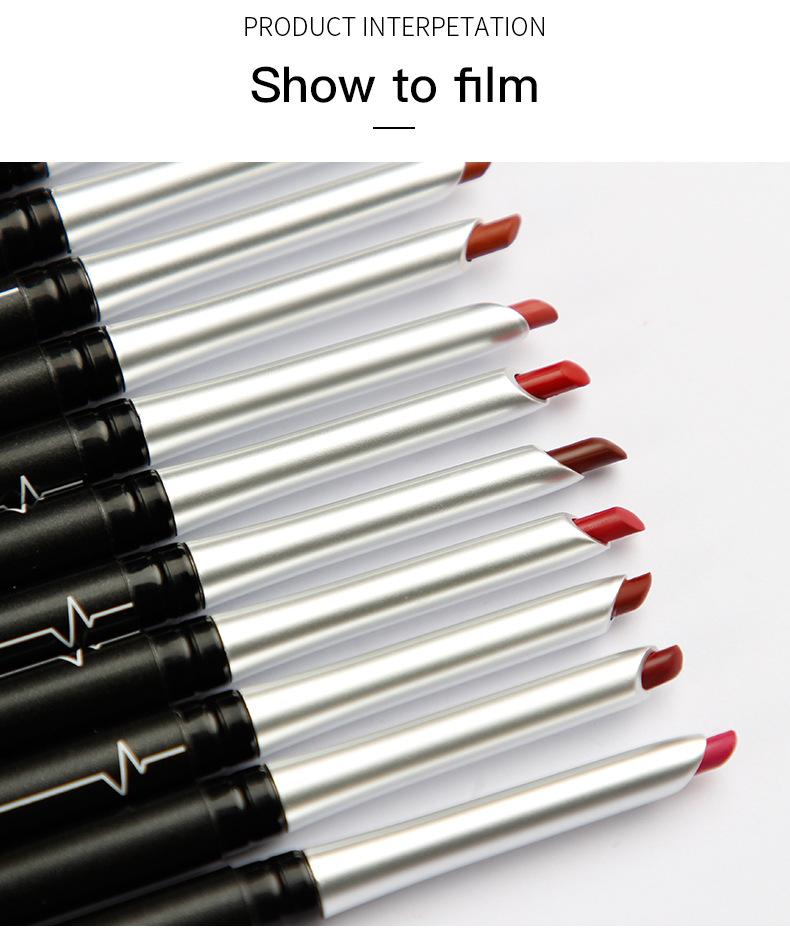 Product Introduction of Pudaier Three-Dimensional Matte 17 Colors Lip Liner Automatic Non-Decolorizing Eye Shadow Eyeliner Lipstick Lip Pencil 11