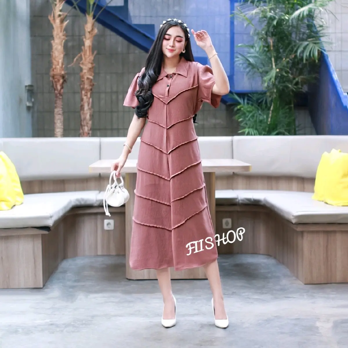 NAGITA DRESS DASTER JUMBO CRINKLE AIRFLOW BUSUI FRIENDLY TERBARU VIRAL KEKINIAN