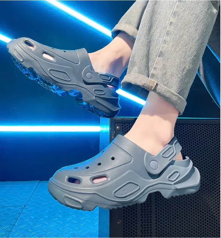 Dép sục nam , giầy sục cross nam đúc nguyên khối đế cao 5cm năng động cá tính KHÔNG STICKER Shoes GiàY