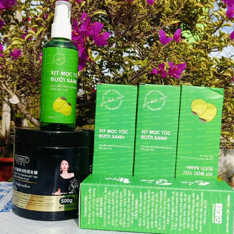 combo 5 sp (4xịt bưởi kèm 1ủ tóc) 1
