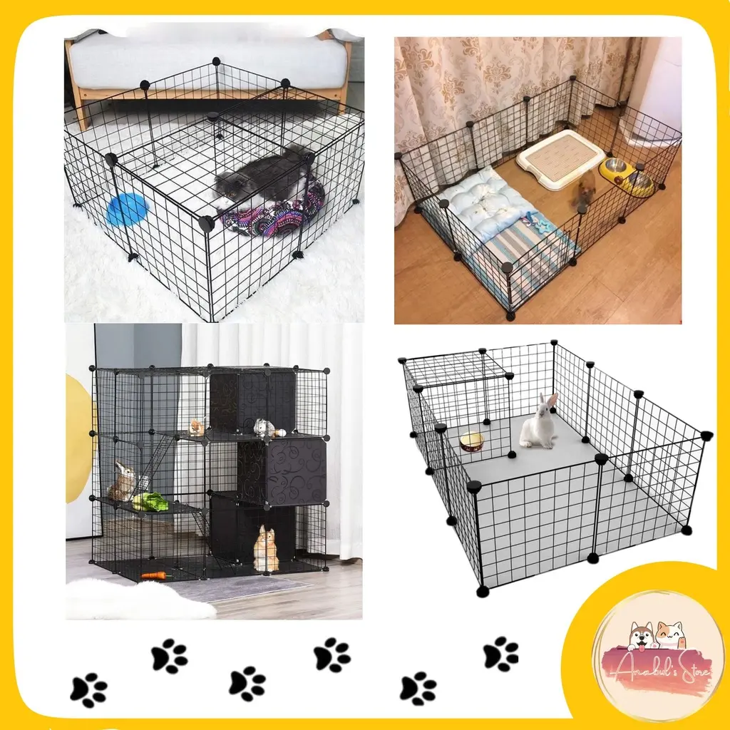 Kandang Hewan Peliharaan Besi Kucing Anjing Hamster Kelinci Burung DIY / Rak Serbaguna