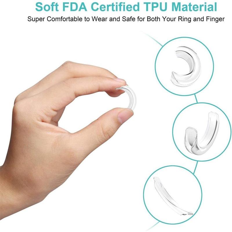 Ring Size Adjuster, Invisible Ring Size Adjuster for Loose Rings, Ring Adjuster Fit Any Rings, Assorted Sizes of Ring Sizer 4