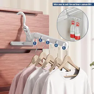 Gantungan Baju Lubang 5 Magic/Hanger Baju 5 Tingkat Gantungan/Pakaian 5in1 Gantungan Baju