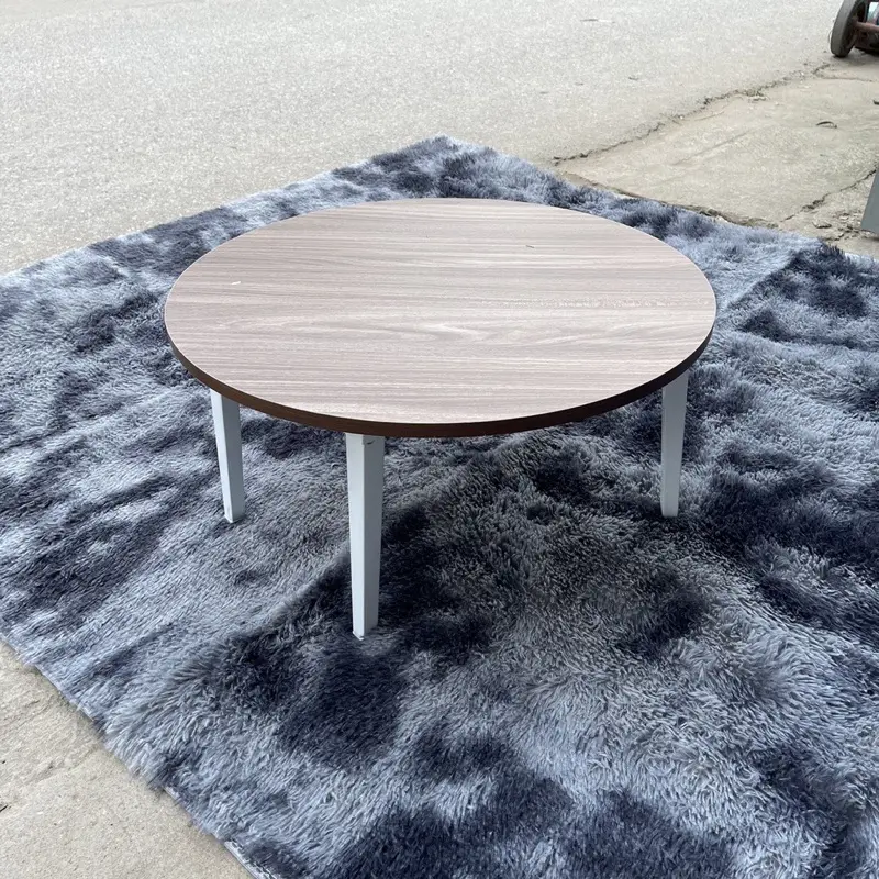 Bàn Bệt Tròn Chân Nhựa Gấp Gọn, Bàn Trà Gỗ MDF - Bàn Trà Sofa Tiện Lợi Giá Rẻ Nhiều Màu Lựa Chọn 5