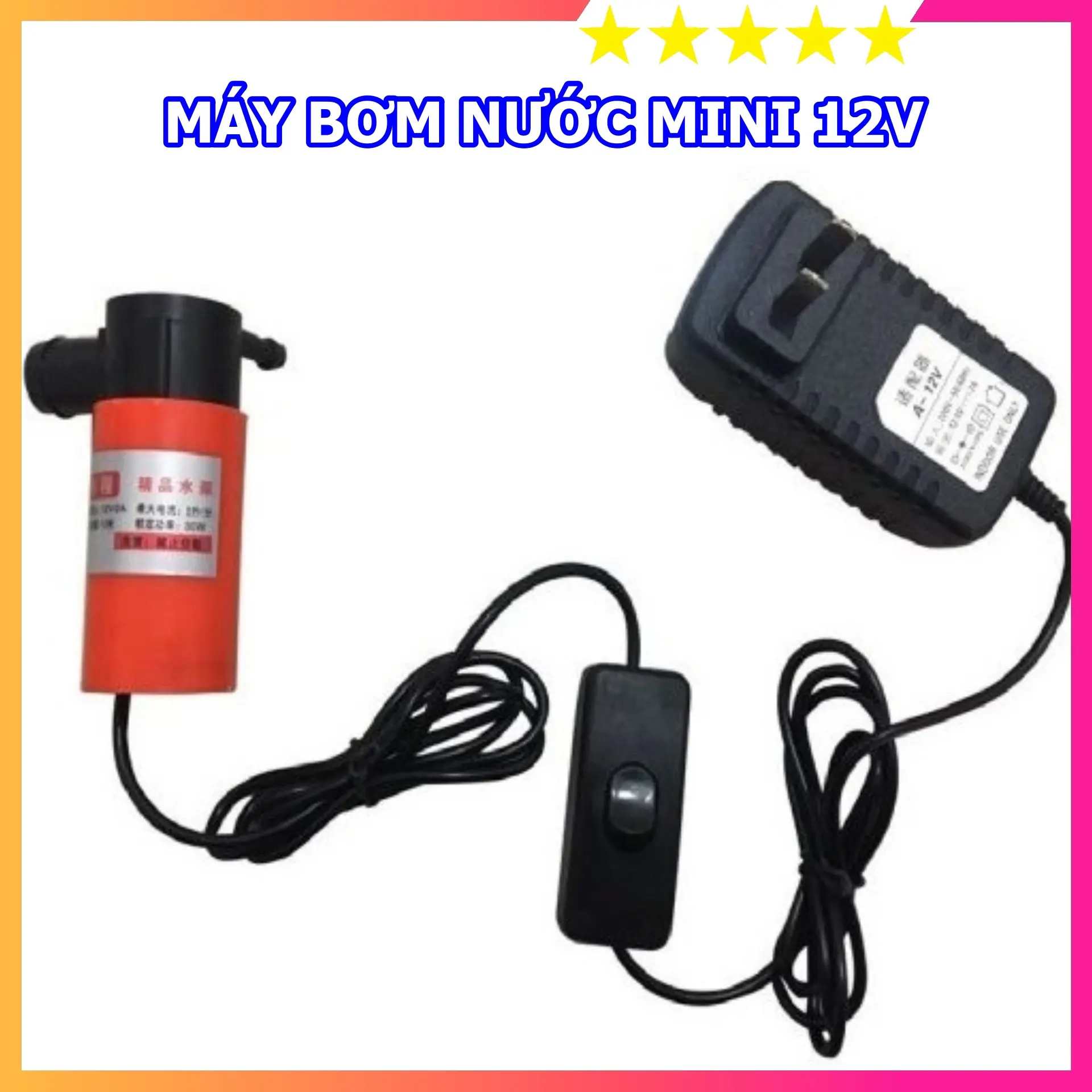 Máy Bơm Nước Mini 12V - Chuyên Dụng Cho Các Loại Máy Cắt Bê Tông, Bể Cá, Sục khí, Tiểu Cảnh