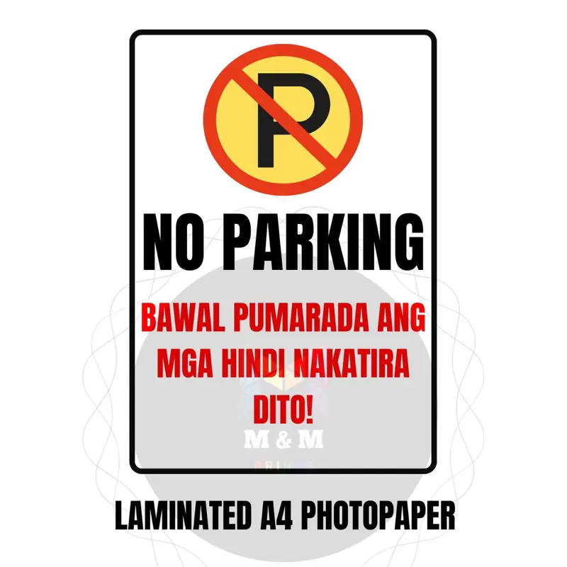 LAMINATED WARNING SIGNAGE / ENGLISH TAGALOG / A4 Size - TikTok Shop ...