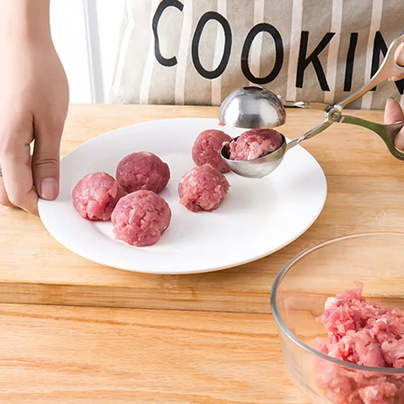 Dụng Cụ Làm Thịt Viên, Chất Liệu Thép Không Gỉ, Dụng Cụ Kẹp Nhà Bếp Gia Đình, Dụng Cụ Làm Thịt, Cá, Thịt Bò, Cơm, Tay Cầm Khuôn, Muỗng Múc, Phụ Kiện Và Dụng Cụ Nhà Bếp 4