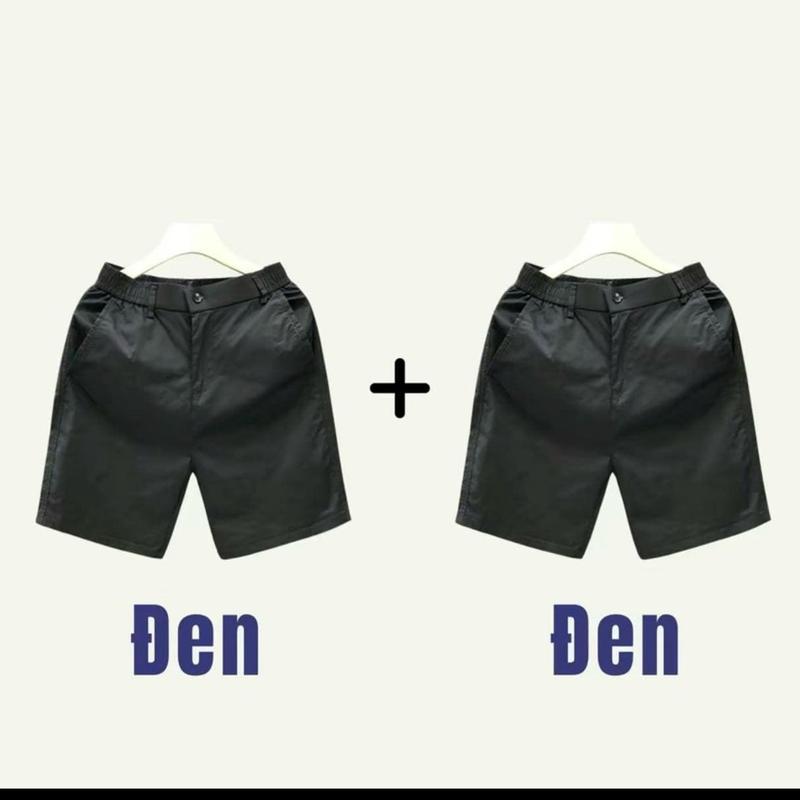 ( COMBO 2 ) Quần Short Nam Kaki From Trên Gối Cạp Khuy Phong Cách Hàn Quốc Thoải Mái Thoáng Mát 2