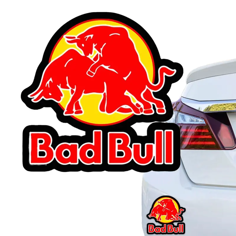 Decal xe hơi, với mô hình Bull xấu, decal can xe ô tô, phụ kiện ngoại thất, đồ họa decal, decal can cửa sổ ô tô, thích hợp cho xe tải, tường và xe Van 1