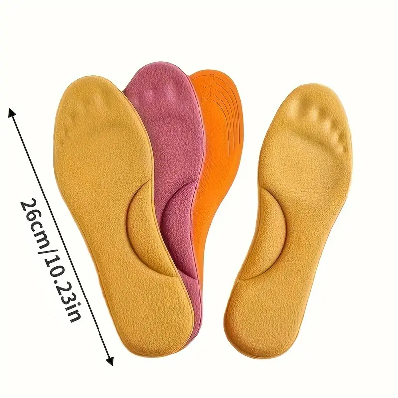 [10pcs Thick Memory Foam Insoles] 10pcs of thick memory foam insoles, suitable for men and women, foot massage warm winter sports insoles, soft and comfortable, suitable for men and Women's tailable design 1