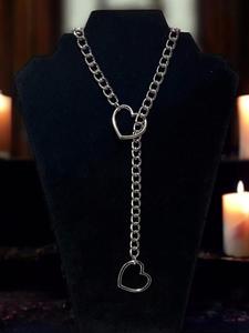 Collar colgante con diseño de corazón punk vintage, joyería de moda para fiestas y para el uso diario, joyería moderna que combina con todo y exquisita, ideal como regalo de cumpleaños