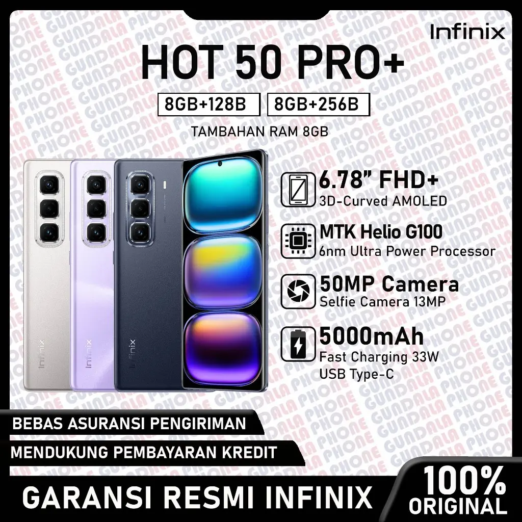 (IRVAN GALIH LIVE) Infinix HOT 50 PRO+ Plus - Garansi resmi