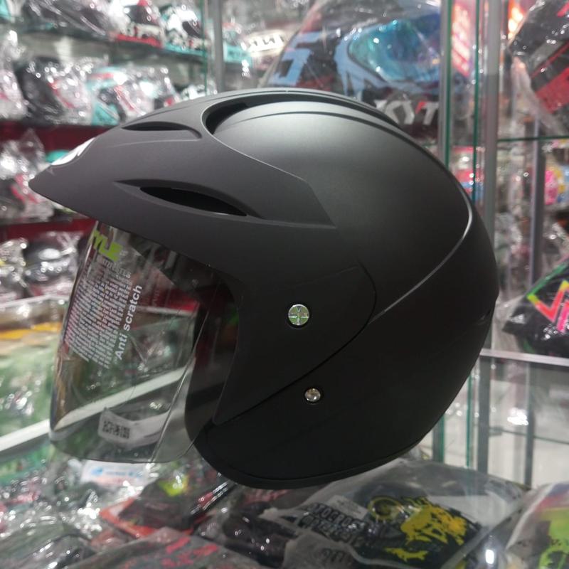 Helm HIU Nico R Solid Hitam Doff Original 2