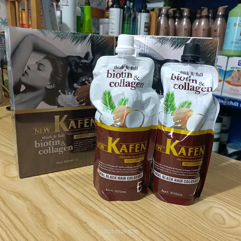 COMBO NHUỘM PHỦ BẠC THẢO DƯỢC KAFEN 1000ml, LÊN CHUẨN TÔNG,  KHÔNG XÓT DA ĐẦU ,KHÔNG DÍNH DA ĐẦU 2