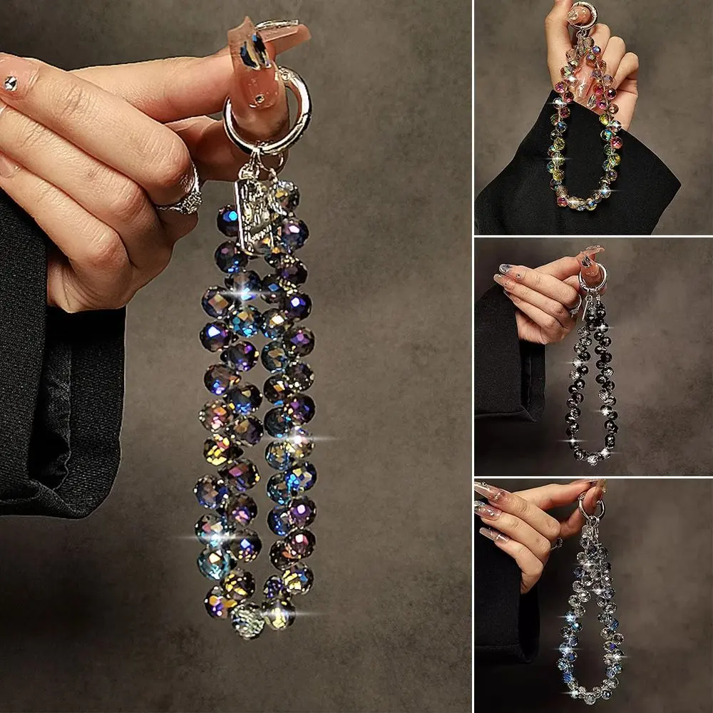 Stylish Glitter Bead Pendant Transparent Detachable Bead Keychain Colorful Bag Pendant Women Girls