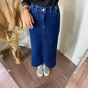 Rok Jeans Span Wanita /Rok Jeans Slimfit Theana Allsize /Rok Jeans Span Wanita /Rok Jeans Skirt Panjang