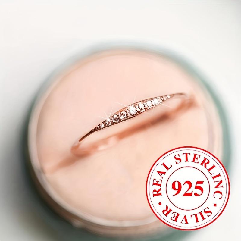 Product Introduction of Permanent Ring 925 Sterling Silver Diamond Shining Simple Design Silver/ Gold/ Rose Gold Choose Your Favorite Color High Quality Jewelry 6
