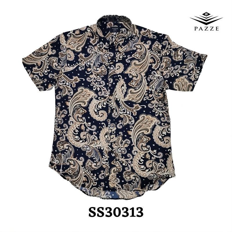 Product Introduction of Kemeja Bunga Kasual Slim Fit, Batik Gila, Corak Pewarna Ikat 2 / 8 16