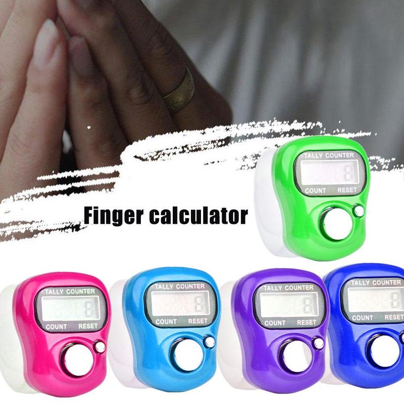 2025 Smart Digital Finger Calculator, Small,Light,Easy To Carry Portable High Precision Sensor Tally Counter Finger Counter Rings Electronic Stitch Row C