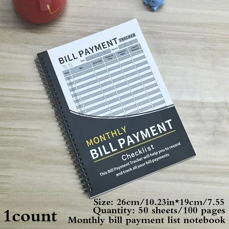 Monthly Bill Payment Tracking Planner, Spiral Bound Monthly Bill Payment Tracker, Financial Organization Notebook, Money Saving Planner 3