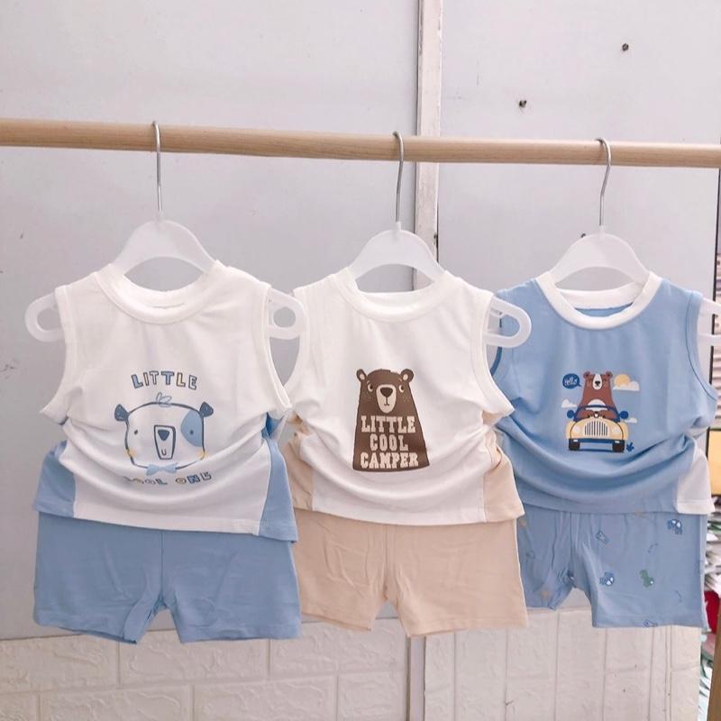 Bộ áo ba lỗ quần đùi lullaby cho bé trai bé gái mềm mát mùa hè Trẻ sơ sinh