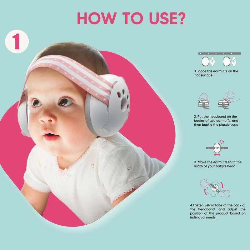 Product Introduction of Baby Earmuff Adjustable Noise Reduction Headphones 2-in-1 Convertible Ear Protection Outdoor Sleep Airplane Anti-noise Earmuffs 7